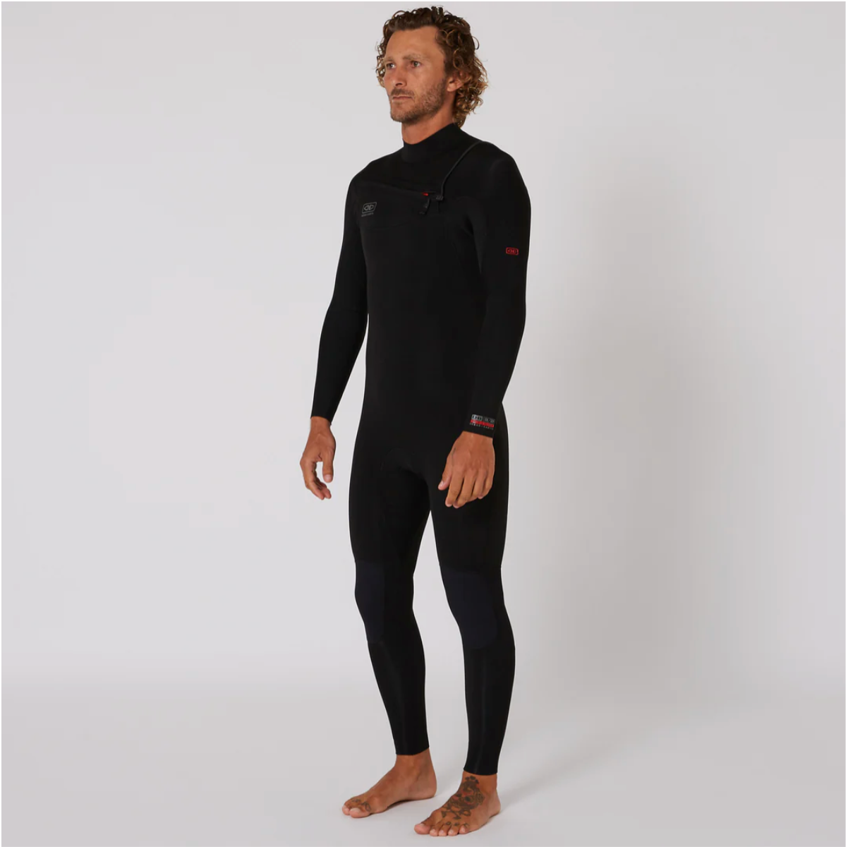 Mens Double Black Chest Zip Steamer - 4/3mm